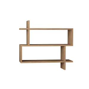 Rafturi perete, Rustic Wood, UnicUtil, 70 x 65 x 22 cm, Stejar - Img 1