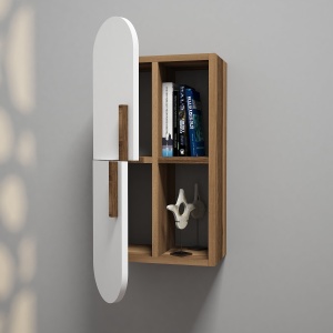 Rafturi perete, Timber Base, UnicUtil, 35 x 60 x 22 cm, Nuc Alb - Img 4