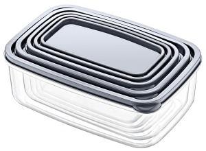 Set 10 caserole plastic , UnicUtil, Versatile Compact, Transparent - Img 2