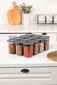 Set 12 recipiente alimentare , UnicUtil, Durable Elegant, Antracit - Img 4