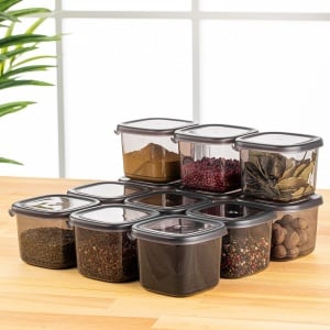 Set 12 recipiente alimentare , UnicUtil, Durable Modern, Antracit - Img 1