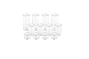 Set 12 recipiente alimentare , UnicUtil, Lightweight Elegant, Alb - Img 2