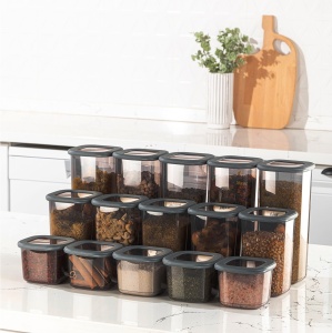 Set 15 recipiente alimentare , UnicUtil, Stylish Sturdy, Antracit - Img 1
