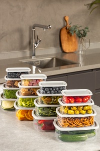 Set 16 caserole plastic , UnicUtil, Spacious Premium, Gri - Img 3