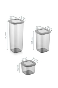 Set 24 recipiente alimentare , UnicUtil, Lightweight Sturdy, Antracit - Img 3