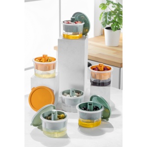 Set 3 caserole plastic , UnicUtil, Stylish Sturdy, Multicolor - Img 4