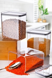 Set 3 recipiente alimentare , UnicUtil, Compact Durable, Transparent - Img 2