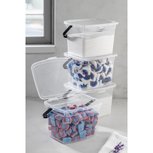 Set 4 recipiente alimentare , UnicUtil, Compact Premium, Alb - Img 3