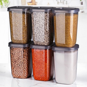 Set 6 recipiente alimentare , UnicUtil, Sturdy Modern, Antracit - Img 1