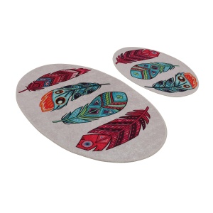 Set covorase baie 2 piese, Chic Finish, UnicUtil, Multicolor - Img 2