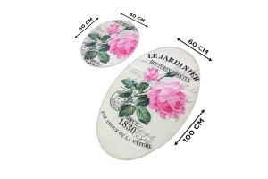 Set covorase baie 2 piese, Deluxe Soft, UnicUtil, Multicolor - Img 3