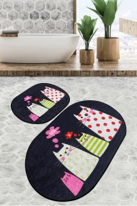 Set covorase baie 2 piese, Elegant Design, UnicUtil, Multicolor - Img 1