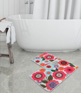 Set covorase baie 2 piese, Elegant Design, UnicUtil, Multicolor - Img 3