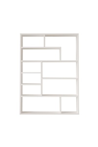 Bibliotecă, 90x22x123.6 cm, Alb, PAL melaminat, UnicUtil - Img 4