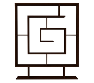 Biblioteca, Geo Labyrinth, UnicUtil, 124.8 x 22 x 149.4 cm, Wenge, UUBIB19 - Img 4