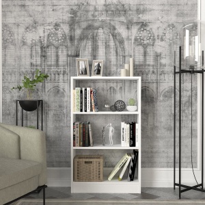 Biblioteca UnicUtil, 60 x 100 x 19.5 cm, Alb - Img 2
