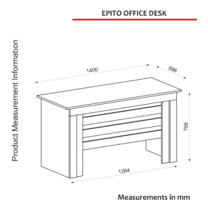 Birou Epito, UnicUtil, Antracit Stejar Auriu - Img 2