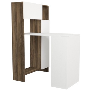 Birou, Power Style, UnicUtil, 90 x 72.1 x 120 cm, Alb si Maro - Img 8