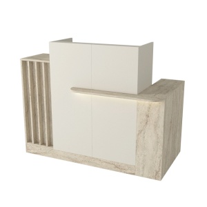 Birou recepție, Dayana Front Desk, UnicUtil, Travertin-Crem, 150 cm - Img 10