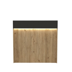 Birou recepție, Wilko LED Front Desk, UnicUtil, Bej-Gri, 110 cm - Img 8