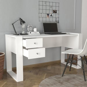 Birou Spațios, Urban Workspace, UnicUtil, 155 x 60 x 72 cm, Alb, UUDESK02 - Img 3