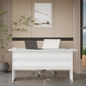 Birou UnicUtil Alb cu benzi orizontale pe frontal 180 x 60 x 73.8 cm - Img 2