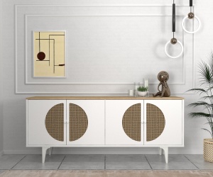 Comoda Elegant Harmony, 180 x 45 x 75, Alb-Natur, UUCOM02, UnicUtil - Img 1