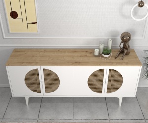 Comoda Elegant Harmony, 180 x 45 x 75, Alb-Natur, UUCOM02, UnicUtil - Img 3