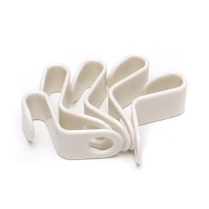 Conector tip carlig pentru umerase, Plastic, Alb, 1 bucata - Img 4