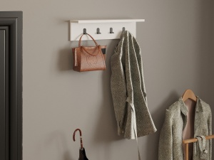 Cuier Elegant, Elegant Space, UnicUtil, 60 x 14 x 16 cm, Alb - Img 5