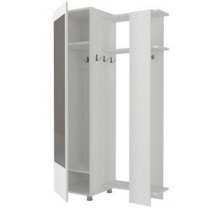 Dulap Hol, Flex Mirror, UnicUtil, 105 x 46.8 x 185 cm, Alb - Img 7