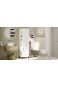 Dulap multifuncțional Alb 45x35.5x173.6 cm, PAL melaminat — Wilma 1, UnicUtilY - Img 3