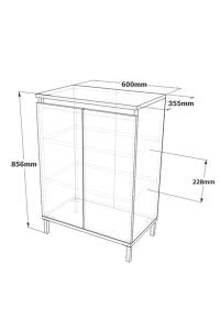 Dulap multifuncțional cu pantofar, 60x35.5x85.6 cm, Maro-Crem-Antracit, UnicUtil - Img 7