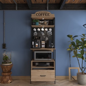 Dulap multifuncțional, Je154 3130, UnicUtil, Nuc, Lățime: 70 cm, Înălțime: 206,8 cm, Adâncime: 40 cm - Img 4
