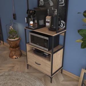 Dulap multifuncțional, Je154 3130, UnicUtil, Nuc, Lățime: 70 cm, Înălțime: 206,8 cm, Adâncime: 40 cm - Img 8
