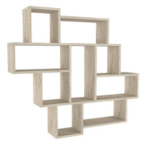 Etajera De Perete, Smart Display, UnicUtil, 115.5 x 14.5 x 103.5 cm, Crem, UUETA45 - Img 6