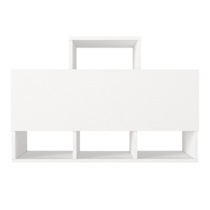 Etajera Organizator, pentru Bucatarie, Suport pentru Pahare, Mirodenii, UnicUtil, 90 x 30 x 61 cm, Alb - Img 6
