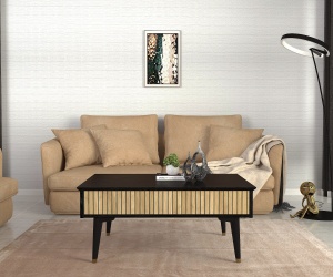 Masa de Cafea Contrast Lux, UnicUtil, 90 x 60 x 38, Natur-Negru - Img 2