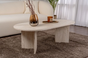 Masa de cafea, Modern Touch, UnicUtil, 119 x 60 x 40 cm, Crem - Img 1