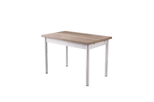 Masă extensibilă UnicUtil, Stejar-Alb, Lățime 110 cm, Înălțime 75 cm, Adâncime 70 cm - Img 2
