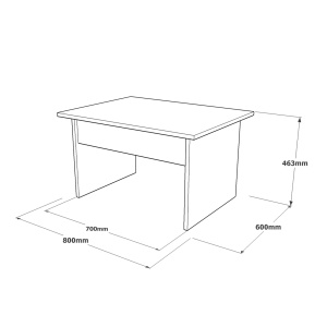 Masuta cafea UnicUtil Nuc - Gri 80 x 60 x 46.3 cm - Img 4