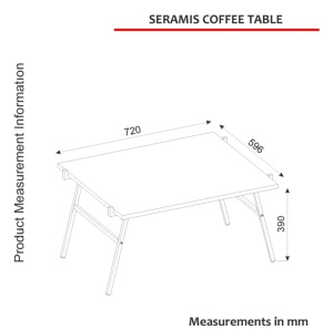 Măsuță de cafea Seramis din pal melaminat, stil compact și funcțional pentru living, 72 x 59.6 x 39 cm - Img 2