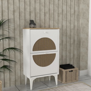 Pantofar Timeless Charm, UnicUtil, 56 x 30 x 101 cm, Alb-Maro, UUORG09 - Img 1