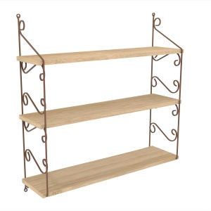 Raft de perete, Seramoni 3, UnicUtil, Stejar, Lățime: 72 cm, Înălțime: 80 cm, Adâncime: 20 cm - Img 3