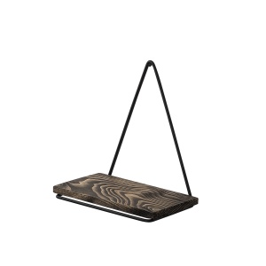 Raft perete, Modern Edge, UnicUtil, 27 x 28 x 15 cm, Negru Nuc Inchis - Img 2