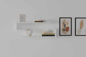 Rafturi perete, Classic Form, UnicUtil, 60 x 15 x 19 cm, Alb - Img 5