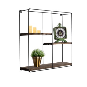 Rafturi perete, Classic Touch, UnicUtil, 40 x 60 x 15 cm, Negru Nuc - Img 5