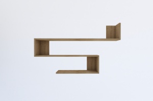 Rafturi perete, Elegant Form, UnicUtil, 120 x 71 x 20 cm, Stejar - Img 4
