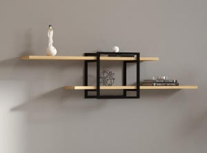 Rafturi perete, Modern Edge, UnicUtil, 120 x 30 x 18 cm, Stejar