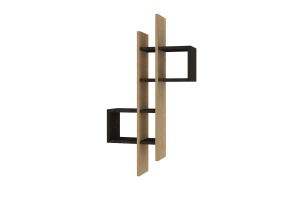 Rafturi perete, Premium Frame, UnicUtil, 53 x 108 x 19 cm, Stejar Gri - Img 3